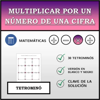 Tetrominó: Multiplicar por un número de una cifra