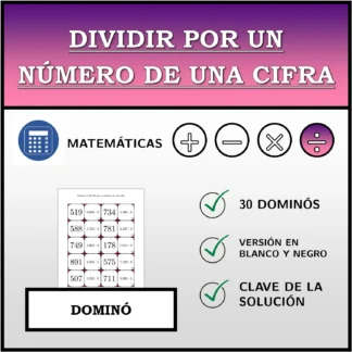 Dominó: Dividir por un número de una cifra