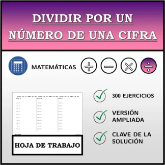 Hoja de trabajo: Dividir por un número de una cifra