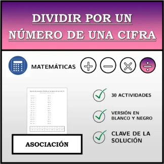 Ejercicio de asociación: Dividir por un número de una cifra