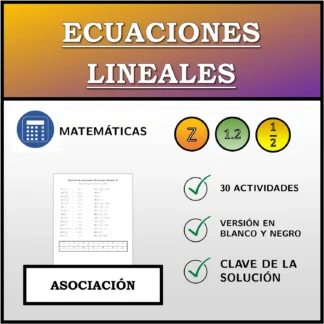 Ejercicio de asociación: Ecuaciones lineales