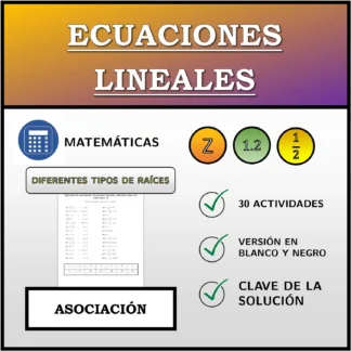 Ejercicio de asociación: Ecuaciones lineales, distintos tipos de soluciones