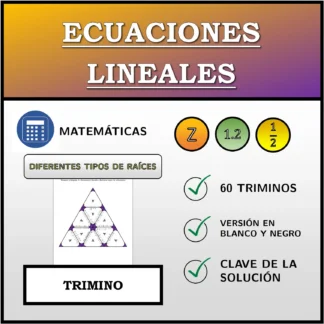 Trimino: Ecuaciones lineales, distintos tipos de soluciones