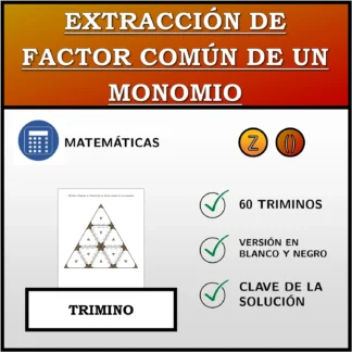 Trimino: Extracción de factor común de un monomio