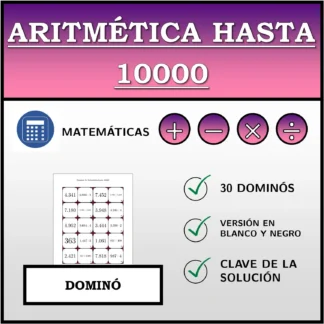 Dominó: Aritmética hasta 10000