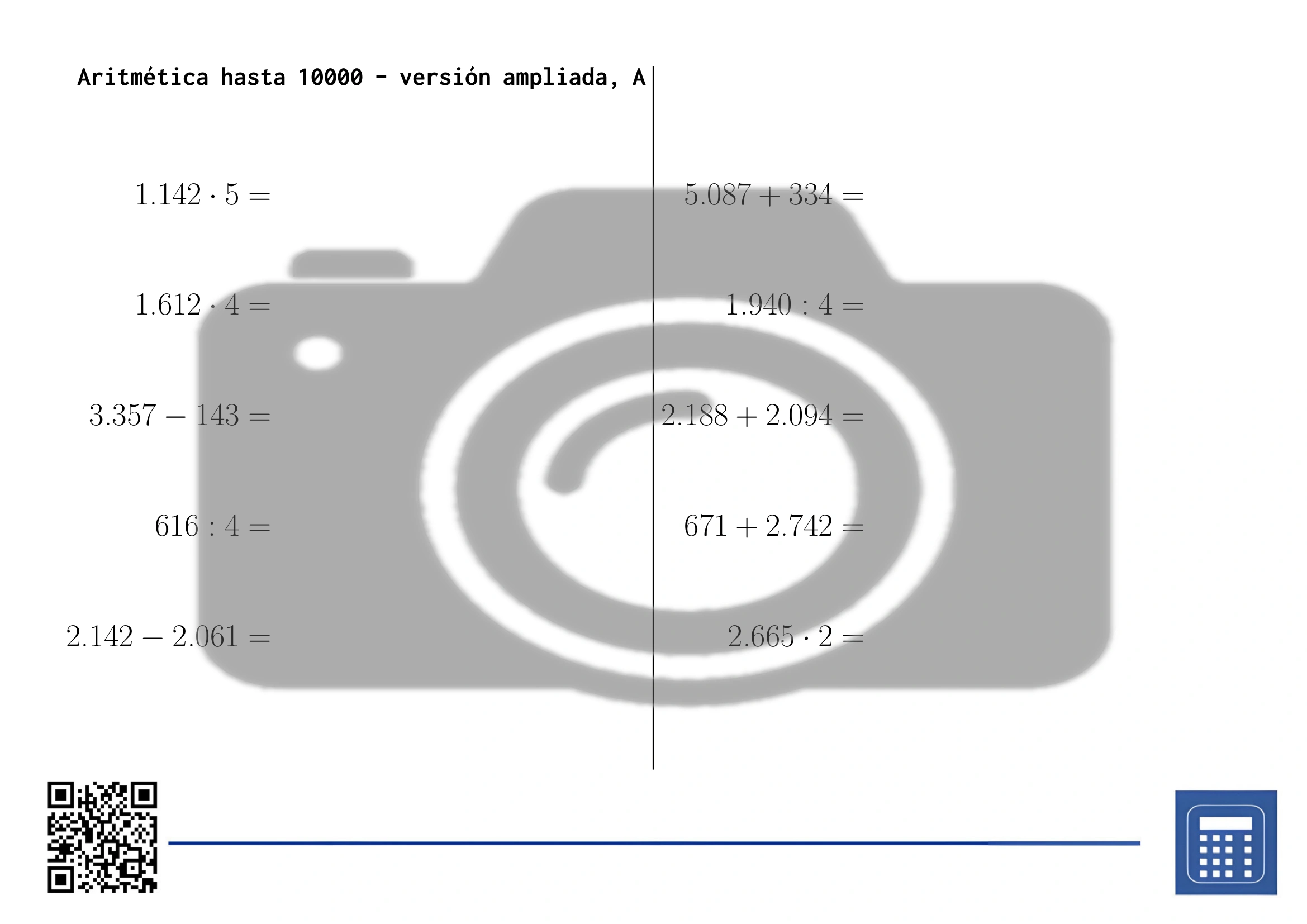 Hoja de trabajo: Aritmética hasta 10000 - Imagen 3