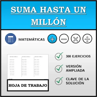 Hoja de trabajo: Suma hasta un millón