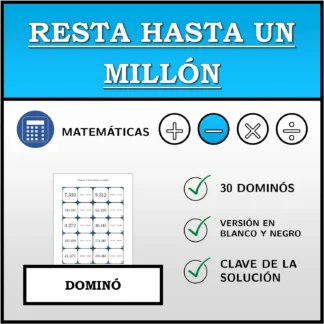 Dominó: Resta hasta un millón