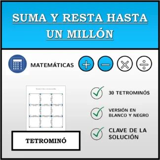 Tetrominó: Suma y resta hasta un millón