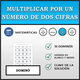 Dominó: Multiplicar por un número de dos cifras