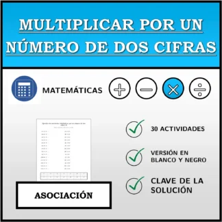 Ejercicio de asociación: Multiplicar por un número de dos cifras