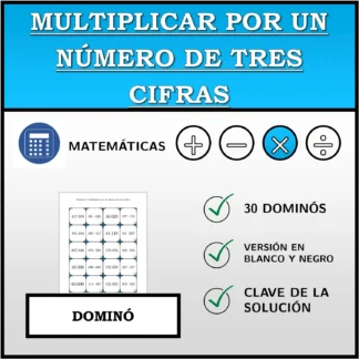 Dominó: Multiplicar por un número de tres cifras