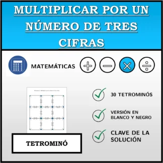 Tetrominó: Multiplicar por un número de tres cifras