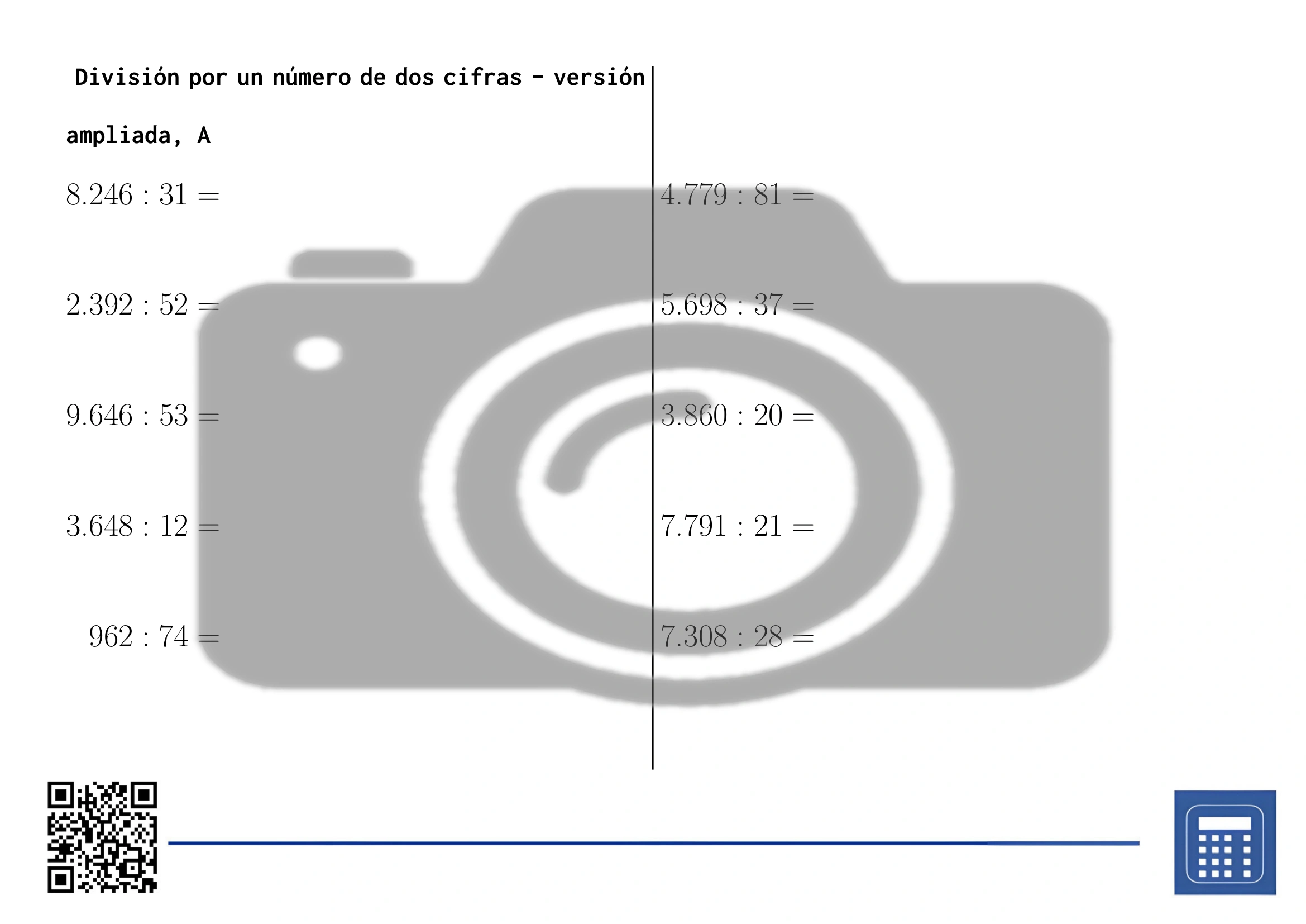 Hoja de trabajo: División por un número de dos cifras - Imagen 3
