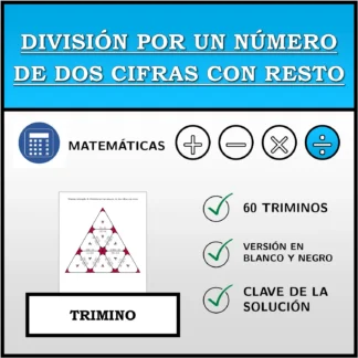 Trimino: División por un número de dos cifras con resto