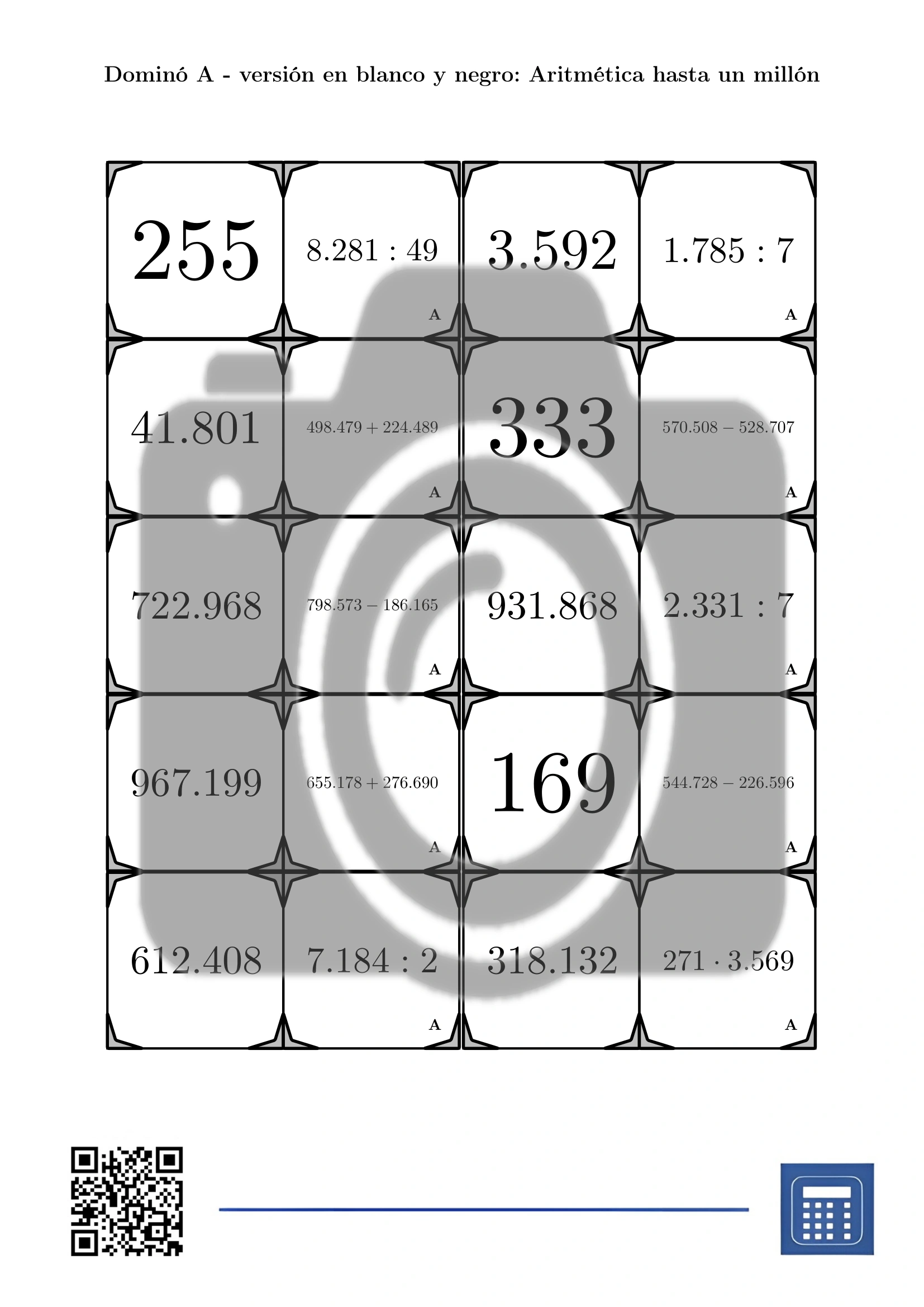 Dominó: Aritmética hasta un millón - Imagen 3