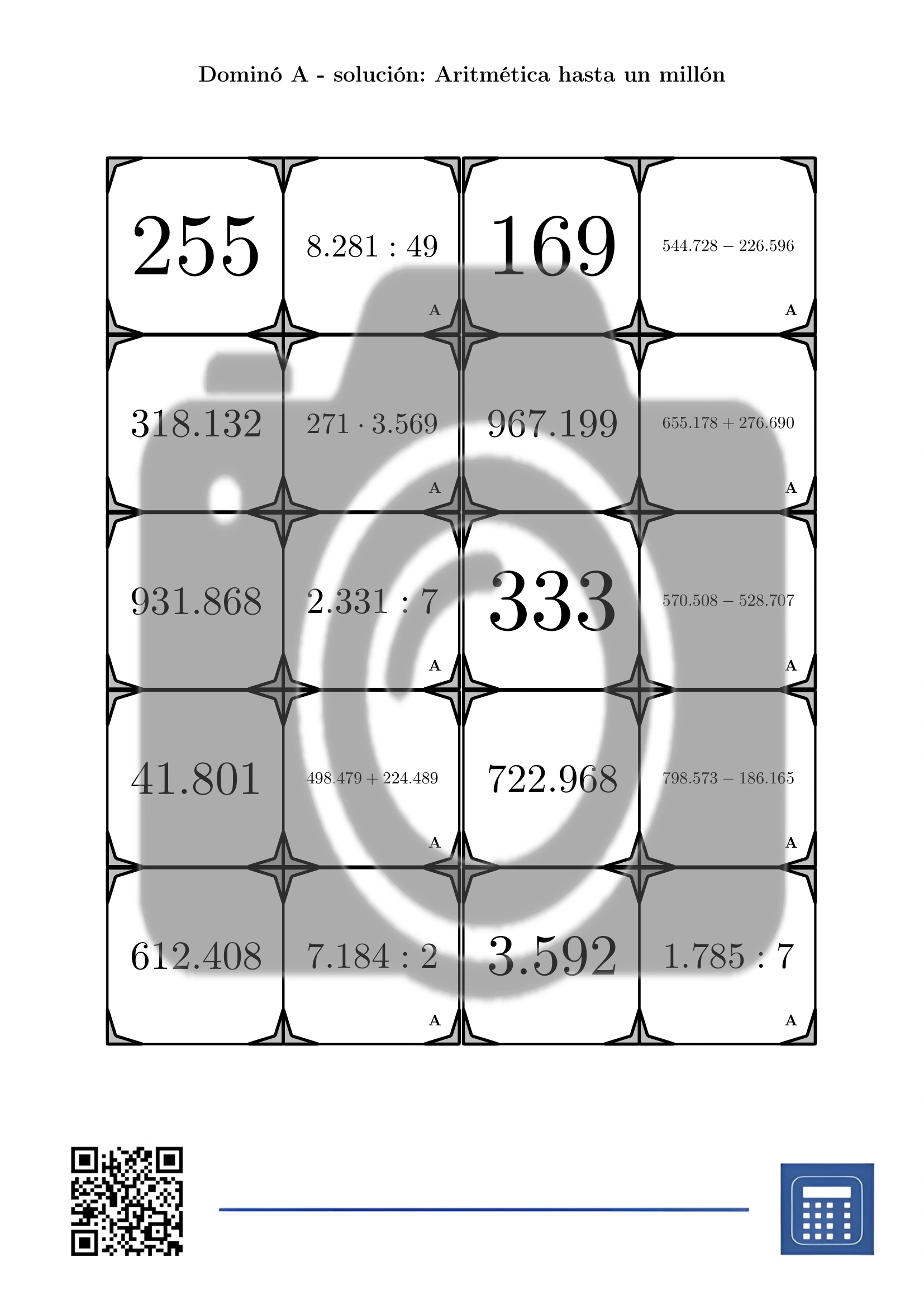 Dominó: Aritmética hasta un millón - Imagen 4