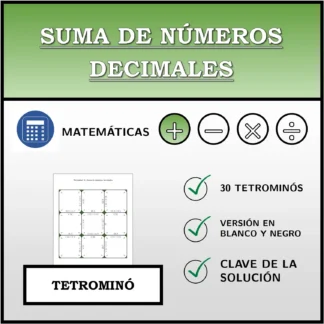 Tetrominó: Suma de números decimales