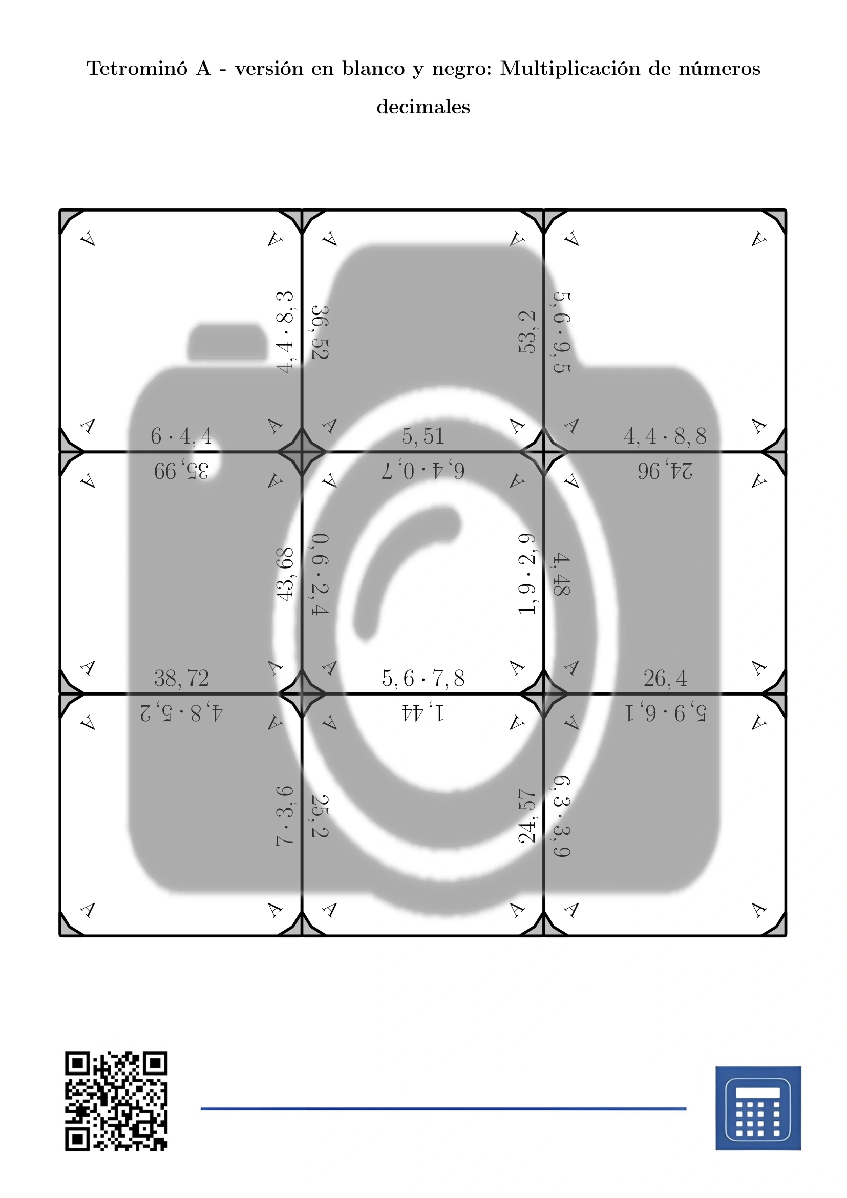 Tetrominó: Multiplicación de números decimales - Imagen 3