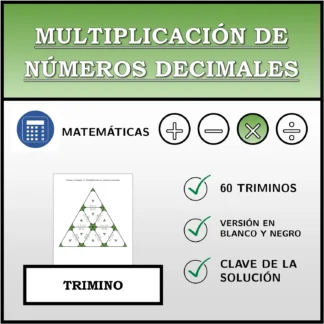 Trimino: Multiplicación de números decimales