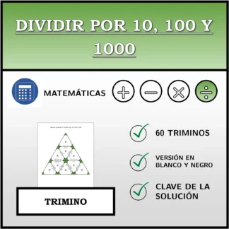 Trimino: Dividir por 10, 100 y 1000