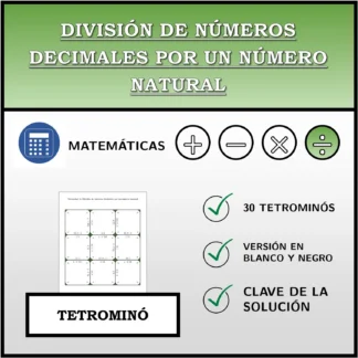 Tetrominó: División de números decimales por un número natural