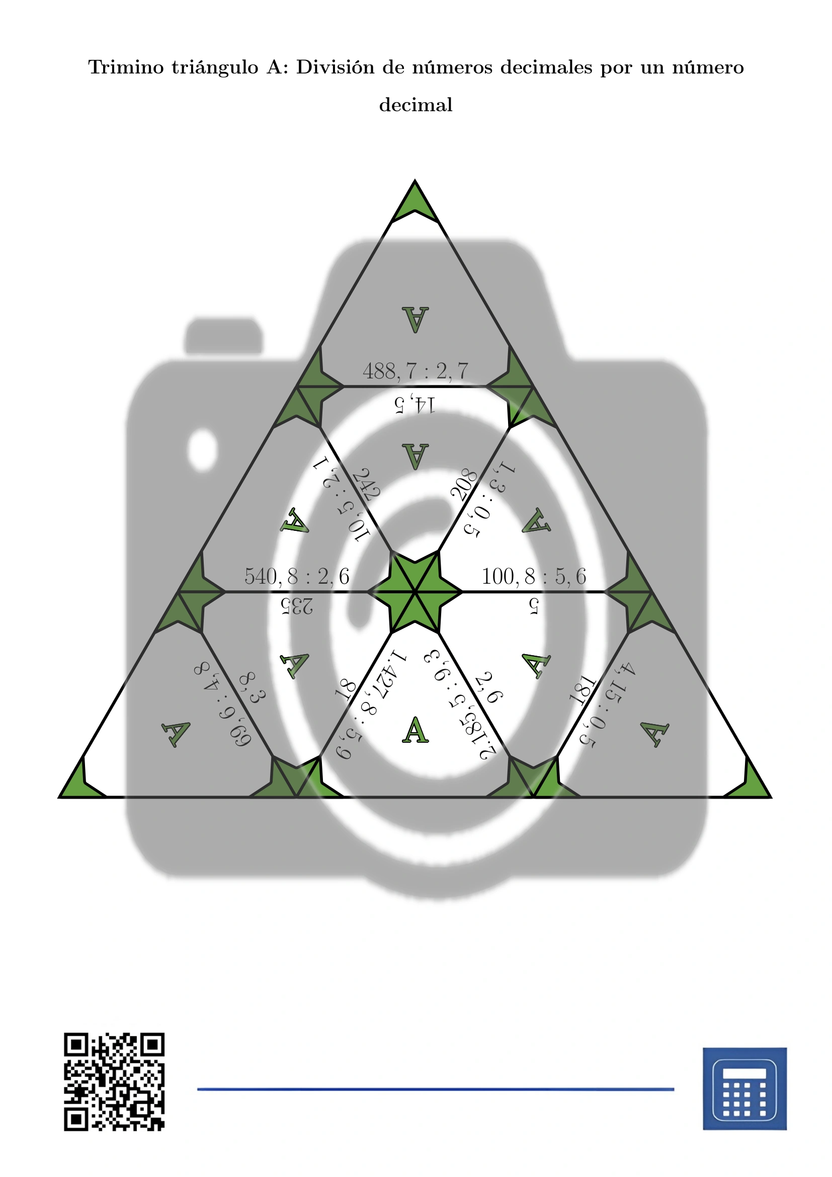 Trimino: División de números decimales por un número decimal - Imagen 2
