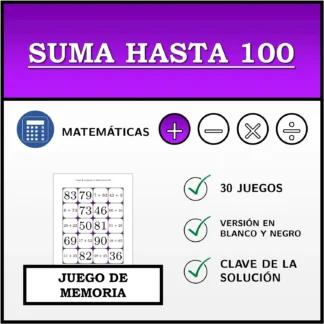 Juego de memoria: Suma hasta 100