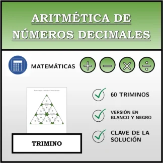 Trimino: Aritmética de números decimales