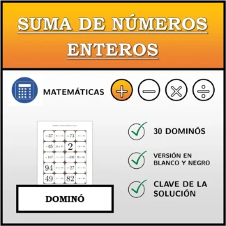 Dominó: Suma de números enteros