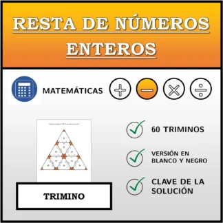 Trimino: Resta de números enteros