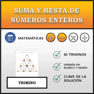 Trimino: Suma y resta de números enteros