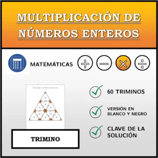 Trimino: Multiplicación de números enteros