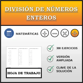 Hoja de trabajo: División de números enteros