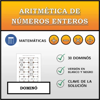 Dominó: Aritmética de números enteros