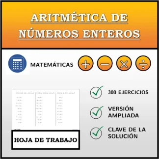 Hoja de trabajo: Aritmética de números enteros