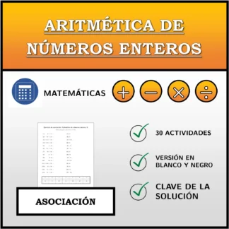 Ejercicio de asociación: Aritmética de números enteros