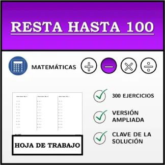 Hoja de trabajo: Resta hasta 100