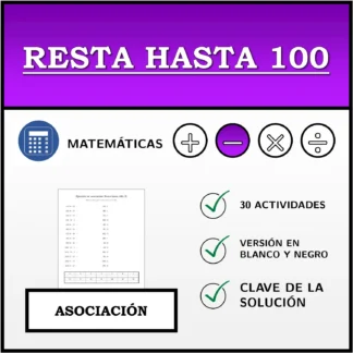 Ejercicio de asociación: Resta hasta 100