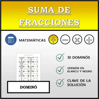 Dominó: Suma de fracciones