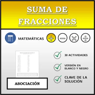 Ejercicio de asociación: Suma de fracciones
