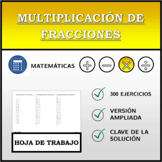 Hoja de trabajo: Multiplicación de fracciones