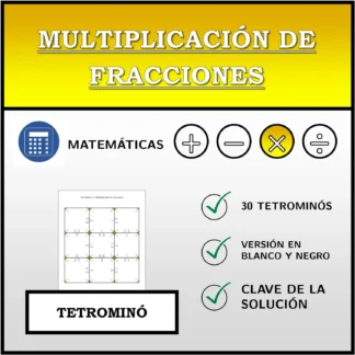 Tetrominó: Multiplicación de fracciones