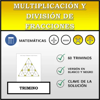 Trimino: Multiplicación y división de fracciones
