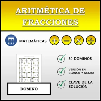 Dominó: Aritmética de fracciones