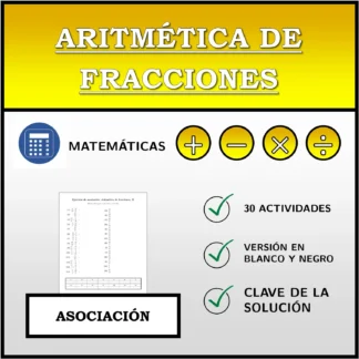 Ejercicio de asociación: Aritmética de fracciones