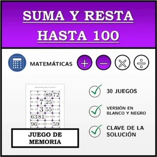 Juego de memoria: Suma y resta hasta 100