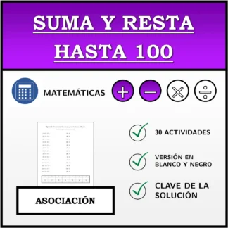 Ejercicio de asociación: Suma y resta hasta 100
