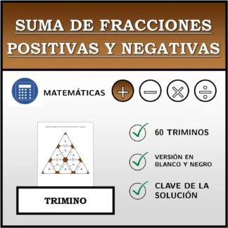 Trimino: Suma de fracciones positivas y negativas