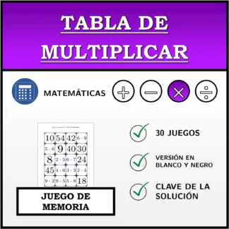Juego de memoria: Tabla de multiplicar
